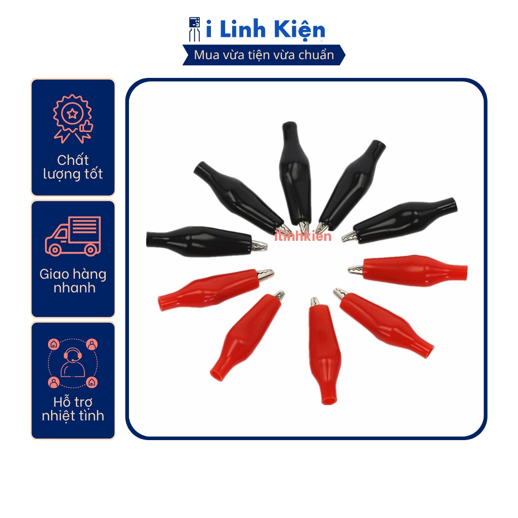 Đôi kẹp cá sấu lớn 45mm chất lượng tốt