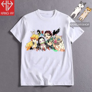 (HOT) Áo Thun  Anime Kimetsu no Yaiba Vải Cotton 4 Chiều F126