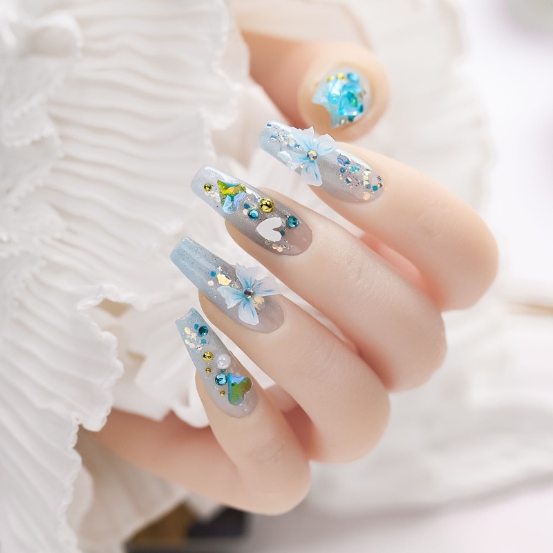 Set 30 Phụ Kiện Charm Hình Bướm 3D Trang Trí Móng Tay Nghệ Thuật