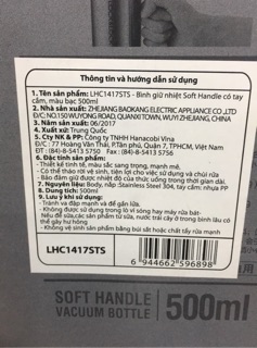 BÌNH NƯỚC GIỮ NHIỆT LOCK & LOCK 500ml
