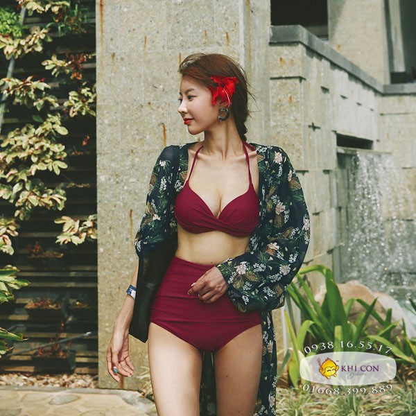 BIKINI, ĐỒ BƠI 2 MẢNH ĐỎ ĐÔ (có hình khách feedback + hình chụp thật)