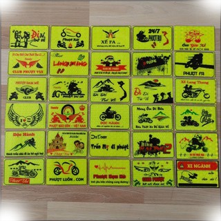 logo phượt . tem phản quang ( combo 30 logo )