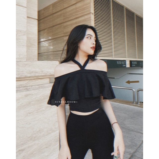 Áo trễ vai dây chéo Deros