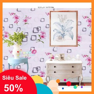 Giấy dán tường 3d ly hồng trẻ trung cho không gian của bạn