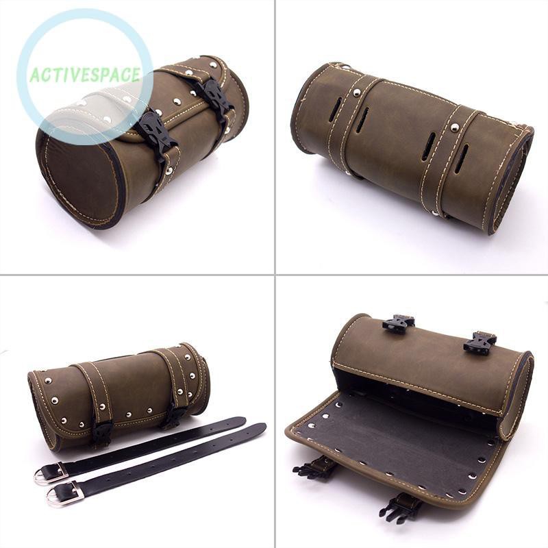 Túi da gắn tay cầm xe máy mang phong cách retro cỡ 21*10.3cm cho Harley