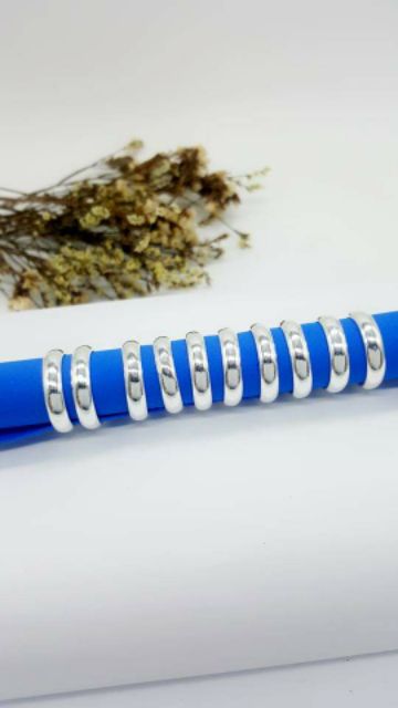 NHẪN TRÒN TRƠN BẠC NGUYÊN CHẤT DÀY DẶN CÓ THỂ ĐÁNH GIÓ GIẢI CẢM