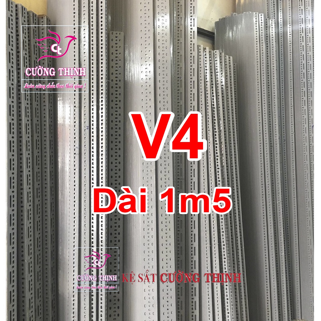 Kệ sắt V lỗ 4 Tầng, Cao 1m5 x Dài 60cm x Rộng 40cm, Kệ lắp ráp đa năng