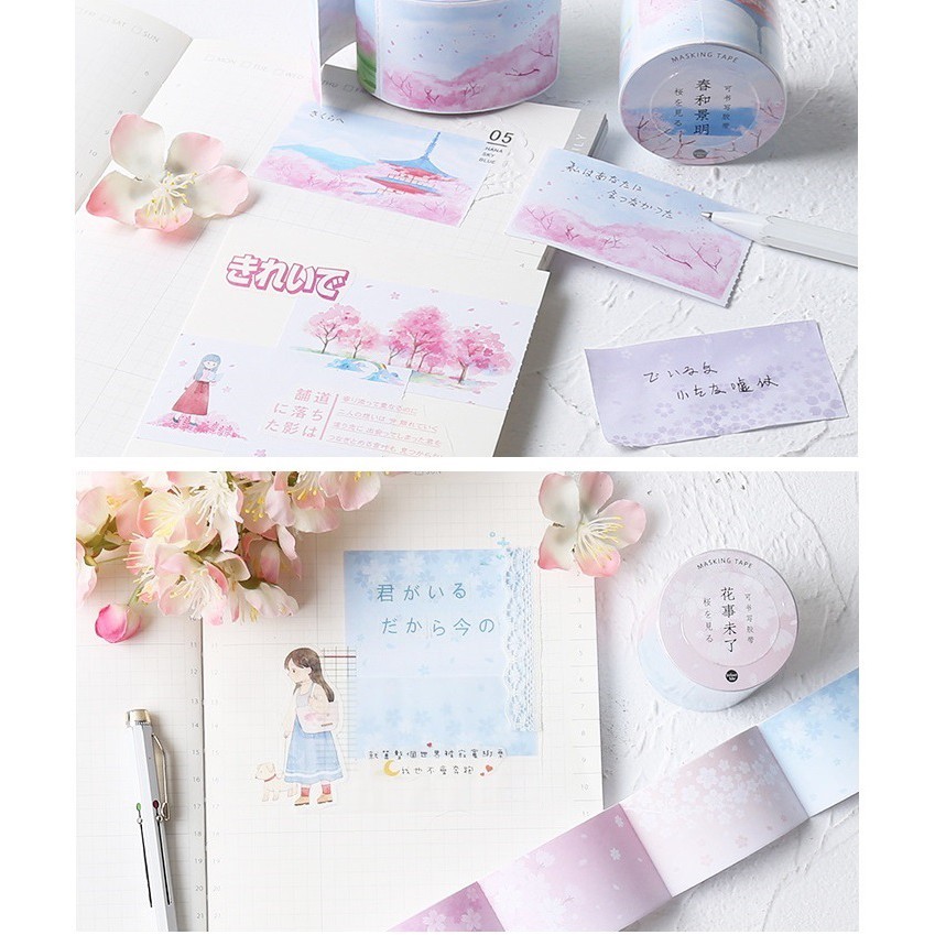 Băng dính trang trí planner 4cm x 5m WST133