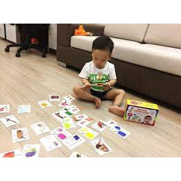 Thẻ Học Thông Minh Song Ngữ tiếng VIỆT - ANH Cho Bé loại to dày cứng, thẻ học 15/16/18 chủ đề glenn