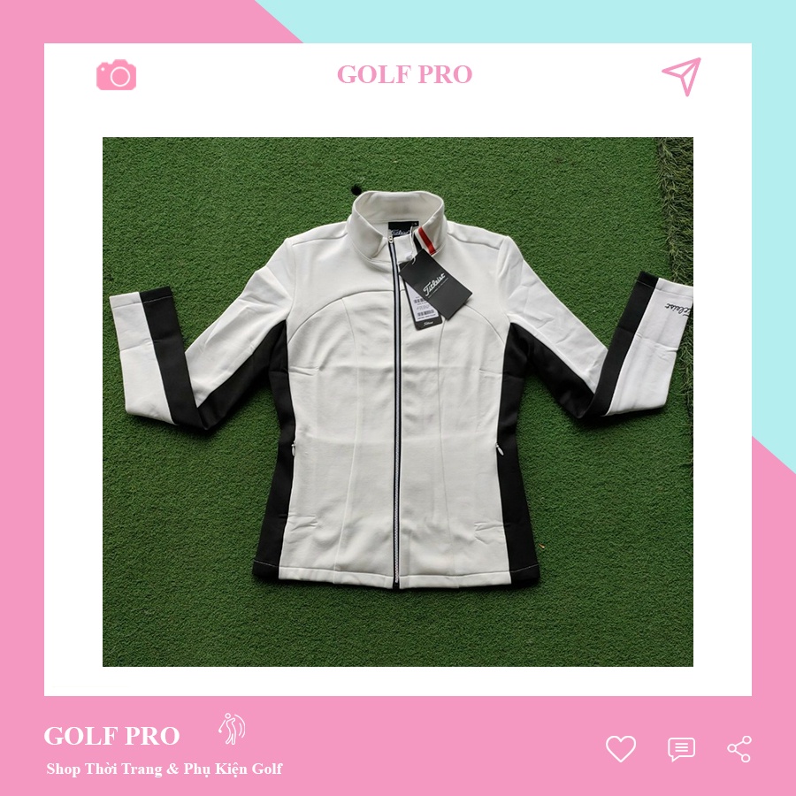 Áo khoác golf dài tay nữ giữ nhiệt thoáng khí kiểu dáng thể thao shop GOLF PRO AK002