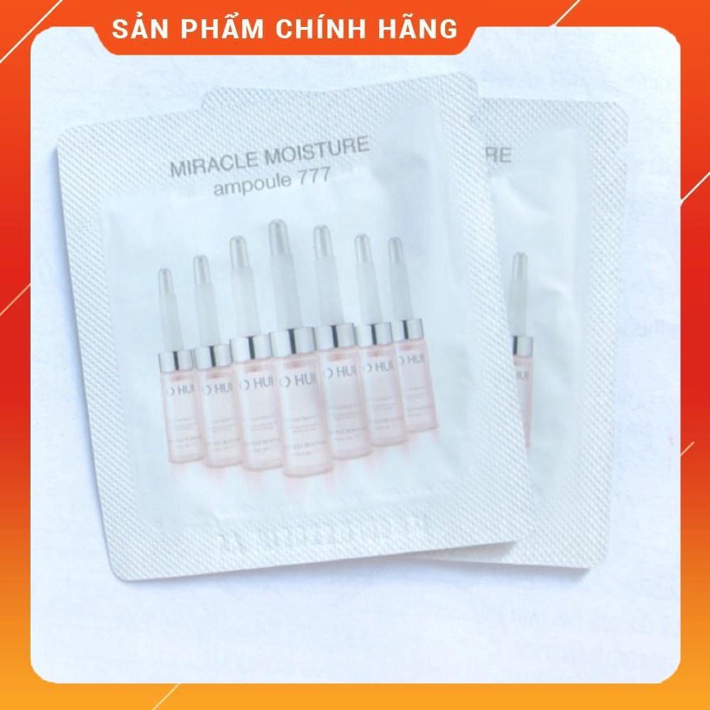 Gói sample tinh chất 777 Ohui phục hồi tái tạo và căng bóng da - Miracle Moisture Ampoule Ohui 777 1ml