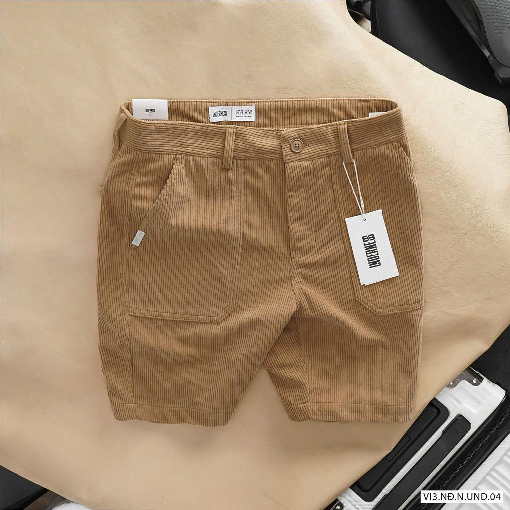 Quần short kaki Under vải nhung tăm thoáng mát, thiết kế túi nổi độc đáo, form quần slimfit chuẩn, bảng màu trẻ trung