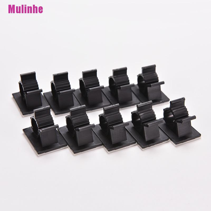 Bộ 10 Kẹp Dây Cáp Bằng Nilon Màu Đen Có Thể Điều Chỉnh Tiện Dụng