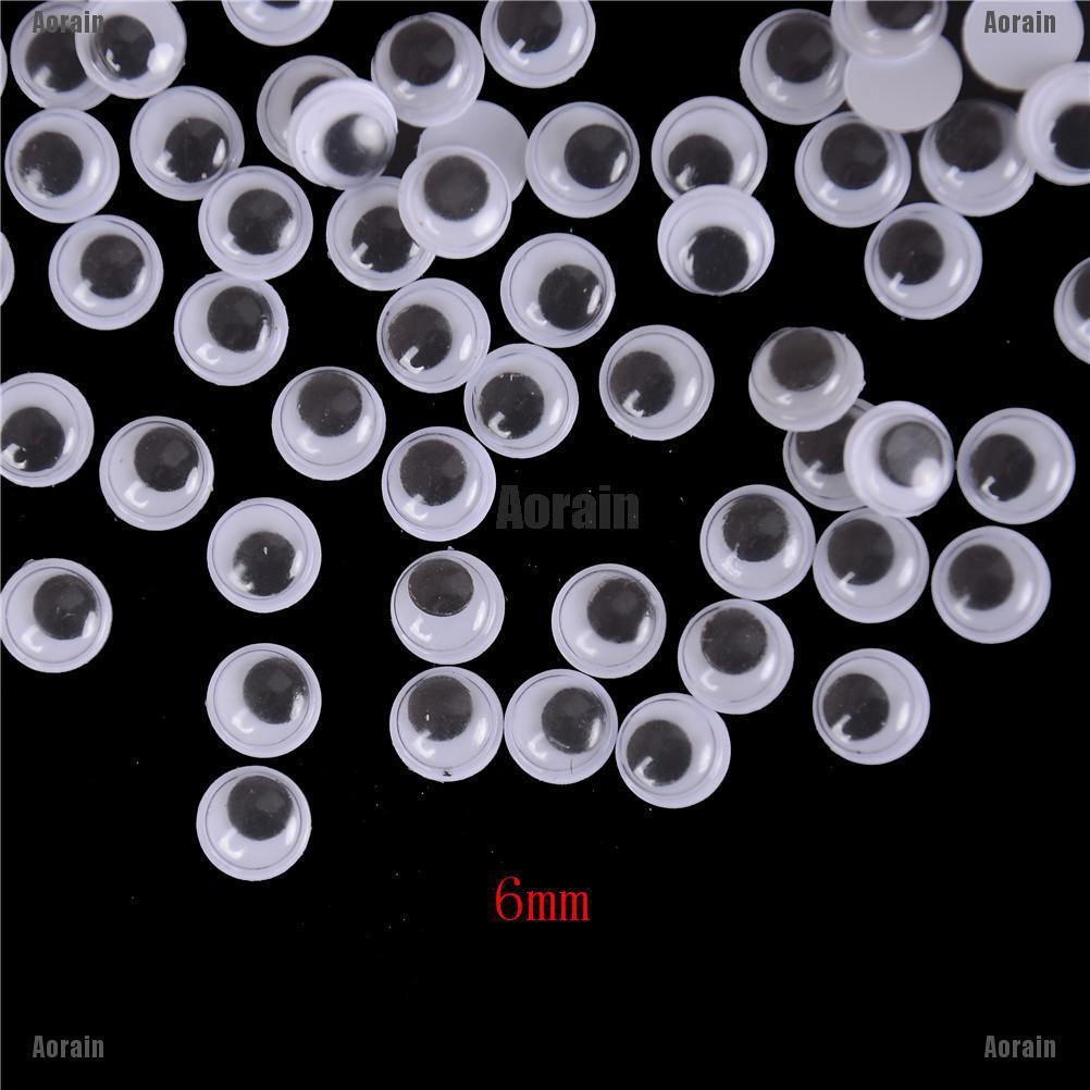 Set 100 Mắt Tự Dính Cỡ 5 / 6 / 7mm Cho Búp Bê