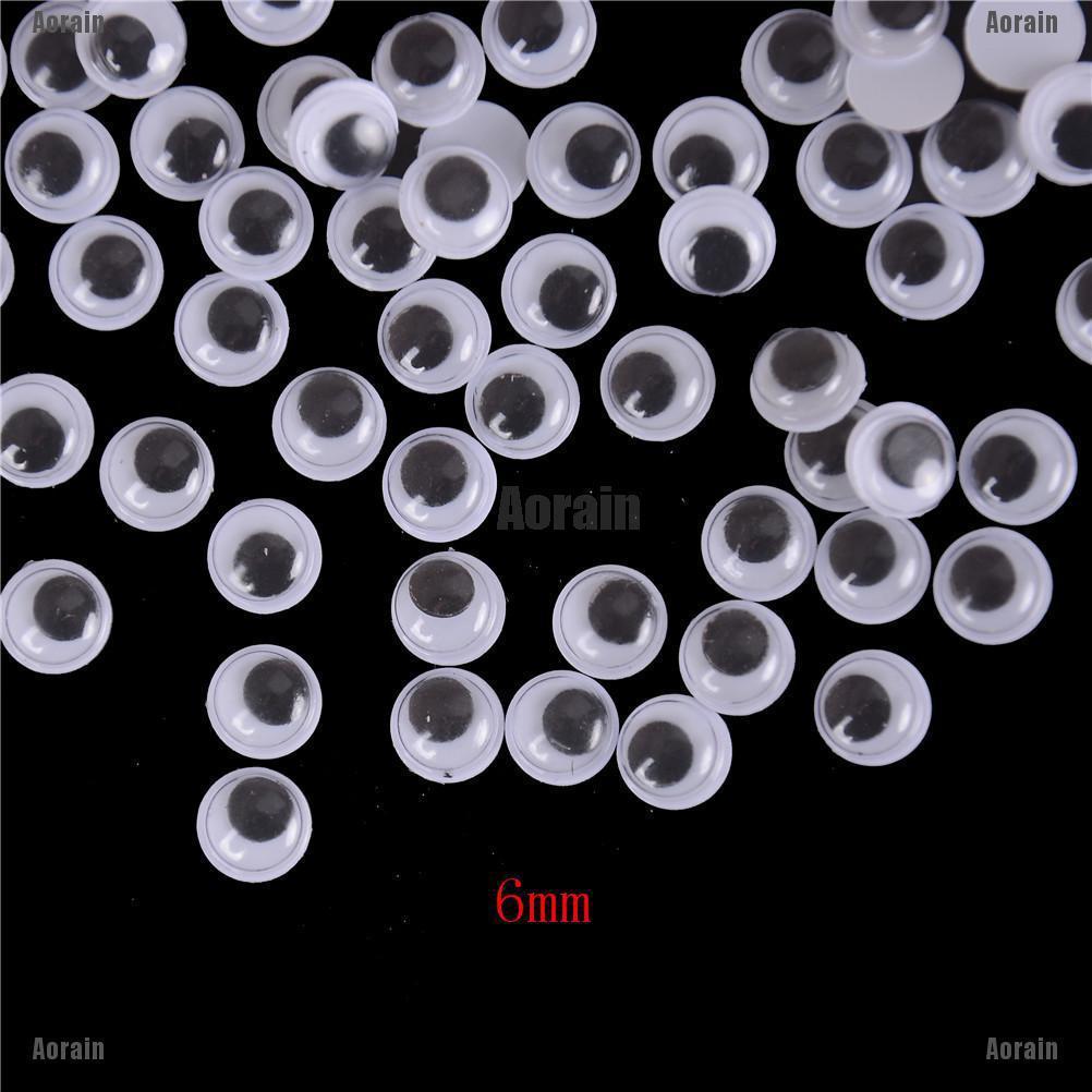 Set 100 Mắt Tự Dính Cỡ 5 / 6 / 7mm Cho Búp Bê