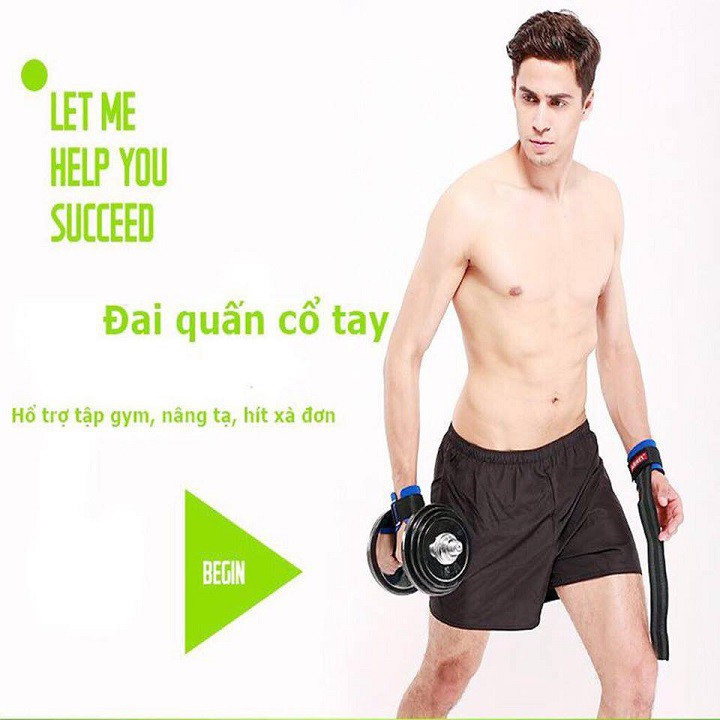 Dây kéo lưng kết hợp quấn cổ tay tập gym 102