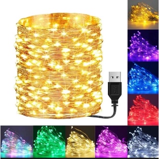 Dây Đèn LED Đom Đóm Fairy Light 5/10/20M Dùng Cổng USB
