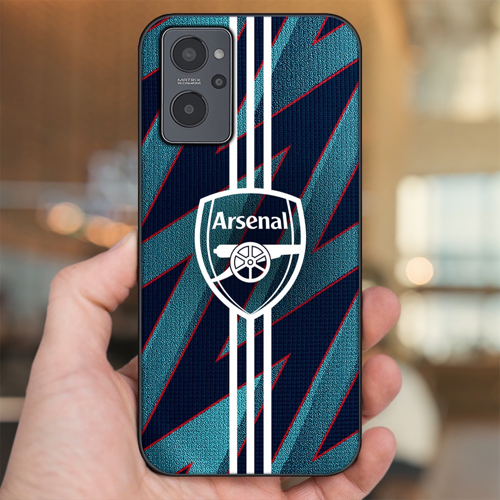 Ốp lưng Realme 9i viền đen in hình Arsenal FC