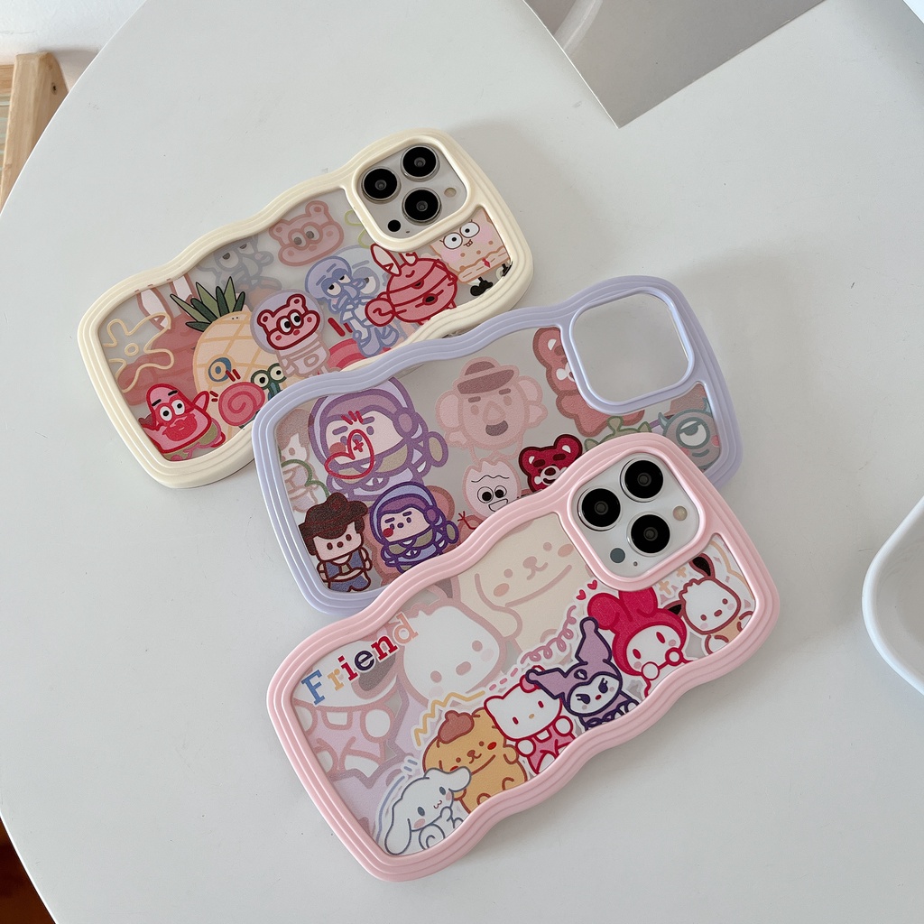 Ốp Điện Thoại Chống Sốc In Hình Nhân Vật Hoạt Hình 2 Trong 1 Cho IPhone X XR XS Max 11 12 13 14 Pro Max