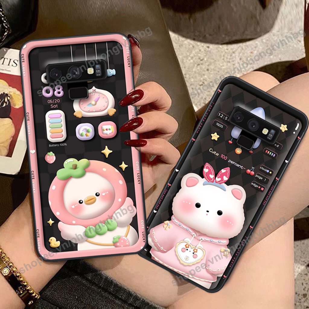 Ốp lưng Samsung Note 8 / Samsung Note 9 gấu,thỏ trắng , đồng hồ dễ thương cute cực đẹp