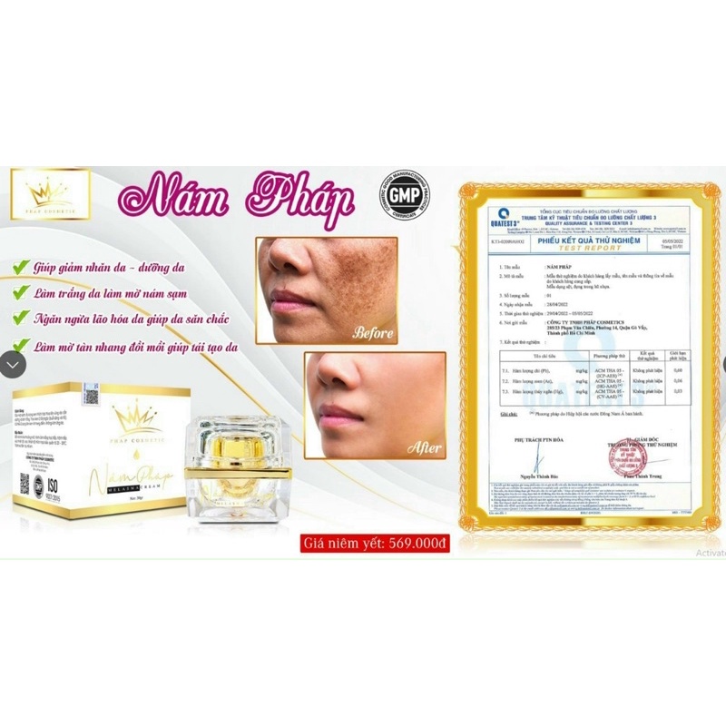 CHÍNH HÃNG-KEM FACE NÁM PHÁP - TẶNG KÈM SERUM MELASMA