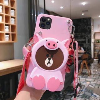 11 / 11 pro / 11pro max - ỐP LƯNG 3D TÚI VÍ HÌNH THÚ KÈM DÂY DÀNH CHO IPHONE 11 / 11 pro / 11pro max  - ỐP DẺO