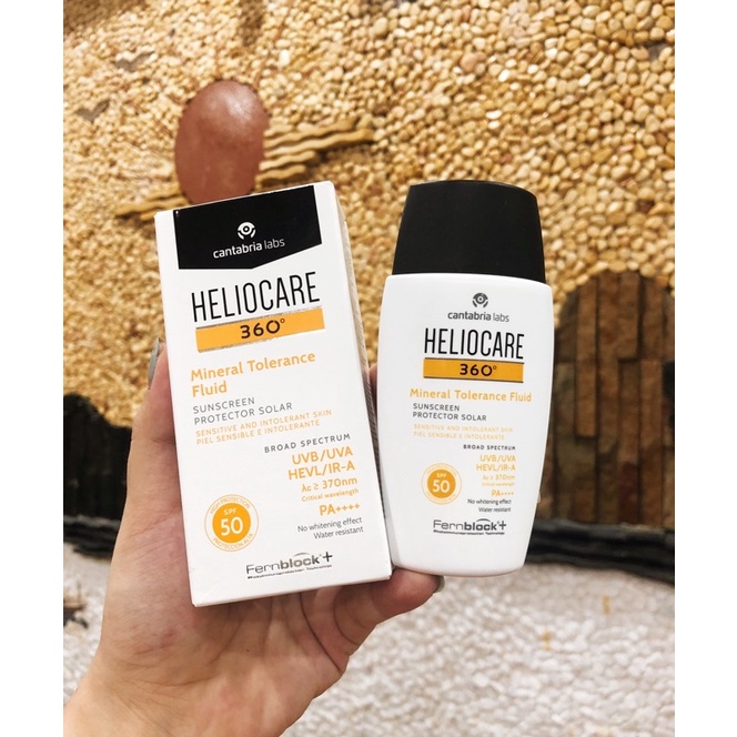 Kem chống nắng Heliocare 360  Mineral Tolerance Fluid SPF 50 PA++++