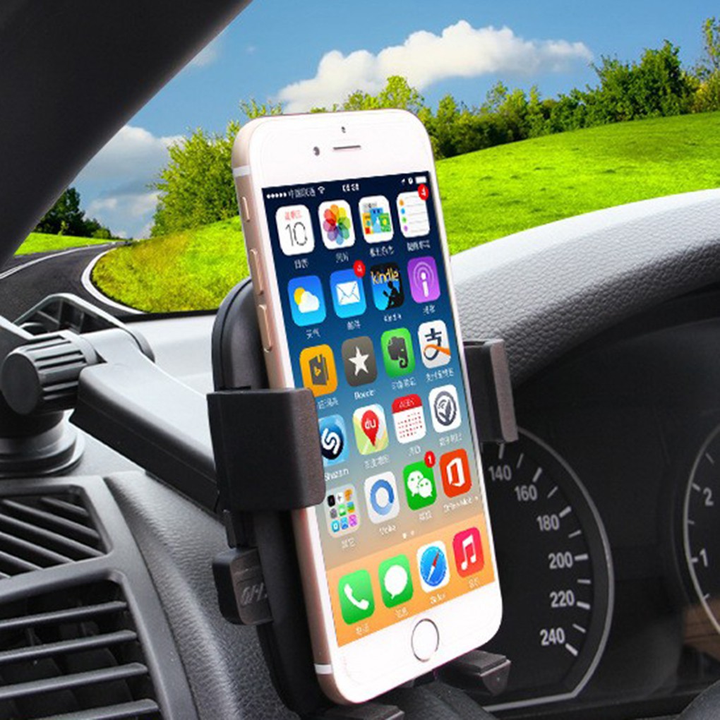 Giá giữ điện thoại có thể xoay gắn trên kính chắn gió trong xe hơi