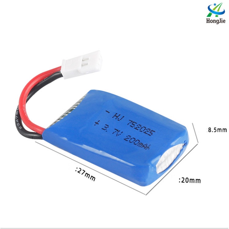 Pin 3.7v 200mah Pin sạc máy bay có mạch bảo vệ xả 25c giá sỉ
