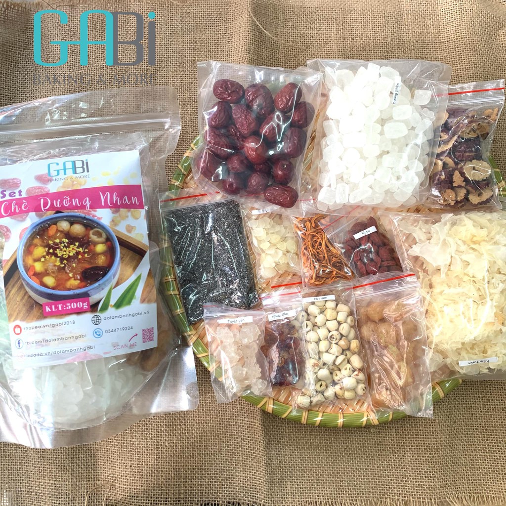 Set nguyên liệu chè dưỡng nhan 12 vị (18-20 chai)