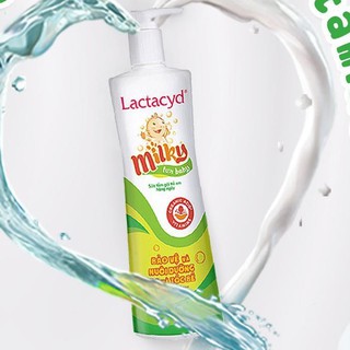 Sữa tắm nước hoa Lactacyd Milky, Sữa tắm cho bé chai to 250ml bảo vệ, nuôi dưỡng da và tóc bé , 3