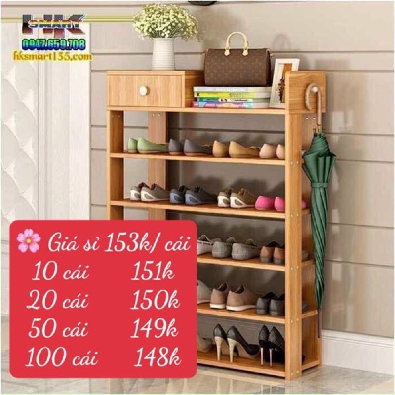 KỆ GIÀY GỖ 5 TẦNG