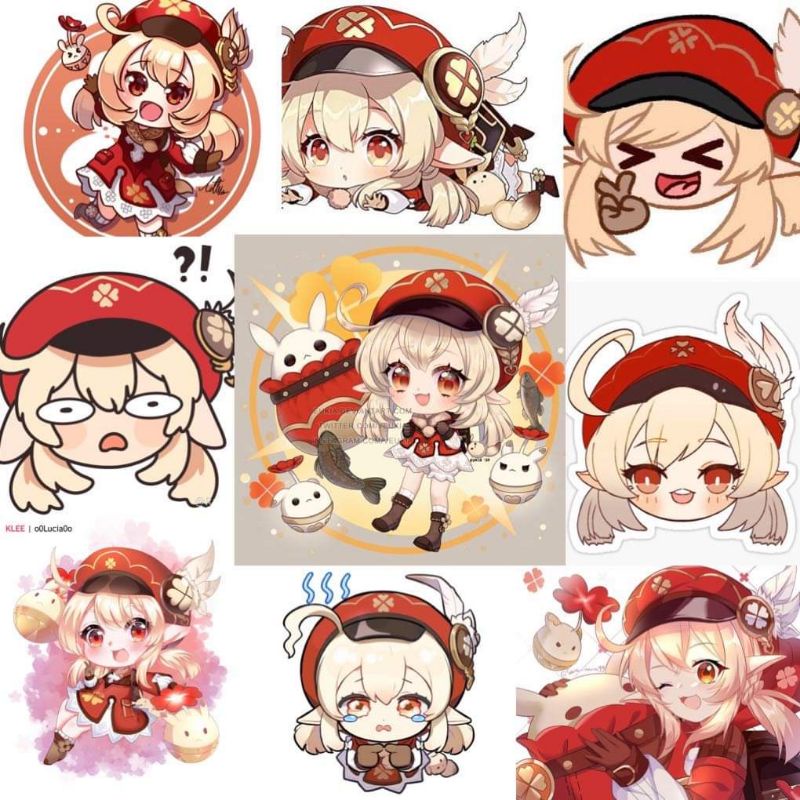 10-60 hình dán Stickers Klee Genshin Impact decal
