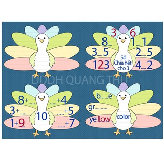 [Đồ dùng dạy học] Gà tây thông minh A3