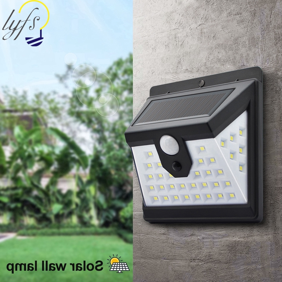 40 đèn LED hạt ánh sáng mặt trời / đèn tường ngoài trời, không thấm nước, 3 chế độ làm việc, đèn cảm biến chuyển động, ánh sáng 3 mặt, đèn sáng hơn