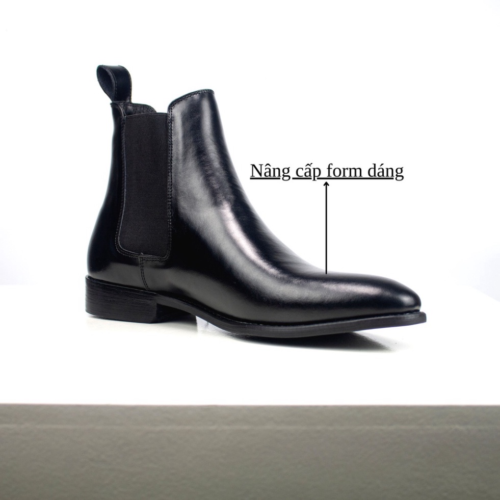 Giày thời trang nam phong cách Chelsea Boots chất liệu da bò đế cao su đúc nhiệt tăng 3.5cm chiều cao | BigBuy360 - bigbuy360.vn