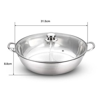 Nồi inox 2 ngăn đa năng (đường kính 32 cm )