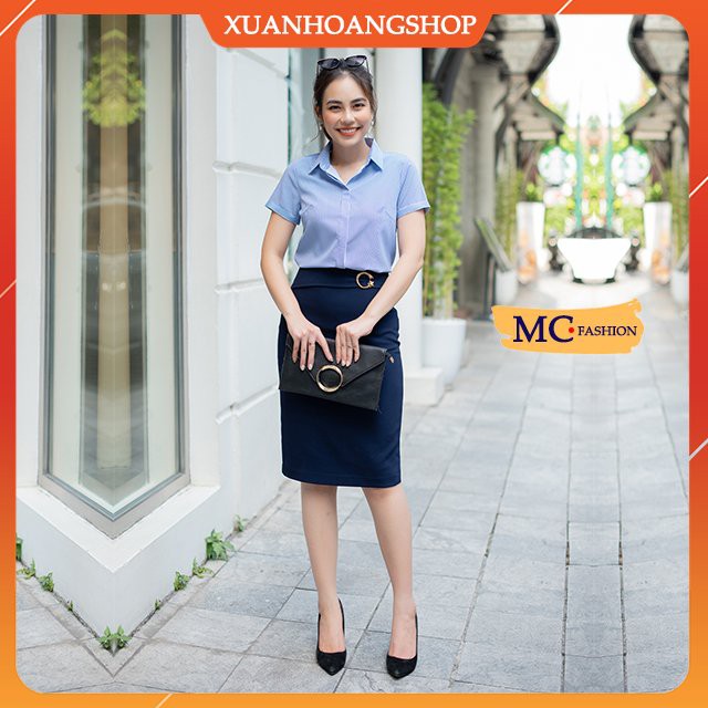 Chân Váy Bút Chì Mc Fashion Đẹp Dáng Nữ Công Sở Dài Qua Gối, Màu Xanh Đen Tím Than Cao Cấp Cv0371 | BigBuy360 - bigbuy360.vn