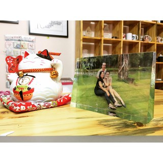 Pha lê chữ nhật in hình theo yêu cầu