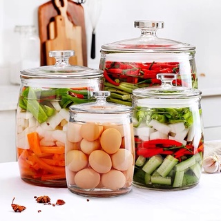 Bình thuỷ tinh muối dưa cà nhiều dung tích cao cấp. Chum đựng gia vị, thực phẩm, muối dưa cà bằng thuỷ tinh
