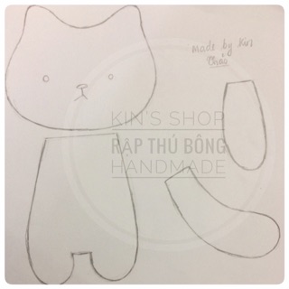 Rập giấy may thú bông và con thú cho bé chơi
