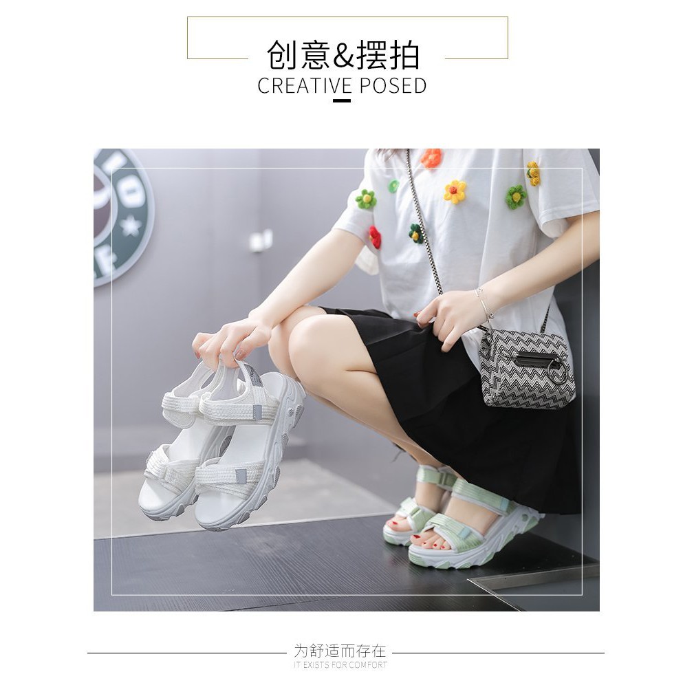 Giày Sandal Thể Thao Đế Dày Thời Trang Mùa Hè Châu Âu Cho Nữ