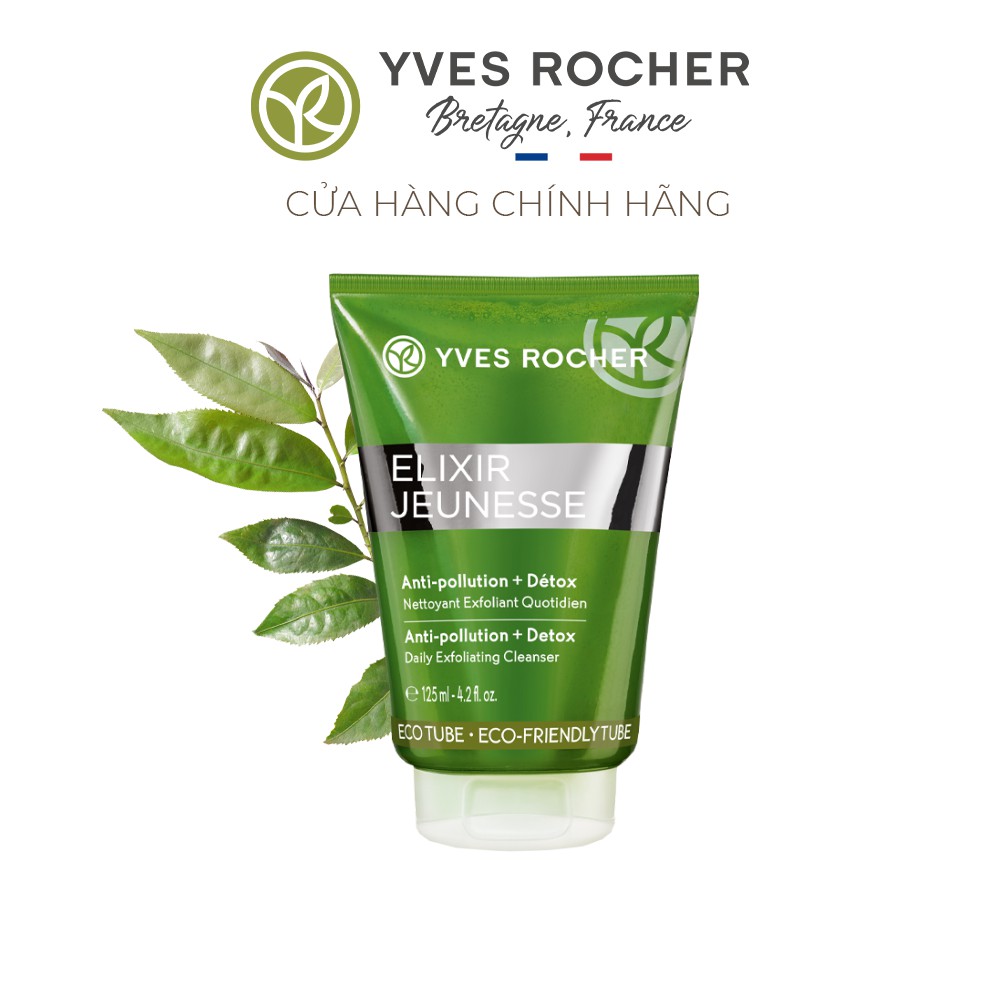 Gel rửa mặt thanh lọc da YVES ROCHER Anti-Pollution + Detox daily Exfoliating Cleanser 125ML | BigBuy360 - bigbuy360.vn