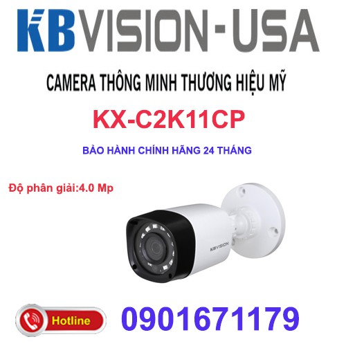 Camera HDCVI hồng ngoại 4.0 Megapixel KBVISION KX-C2K11CP