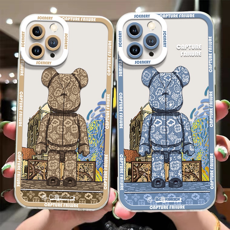 Ốp Điện Thoại Silicon TPU Mềm Trong Suốt Hình Gấu Dễ Thương Chống Sốc Cho IPhone 13 12 Pro Max 11 XS XR X 8 7 6S +