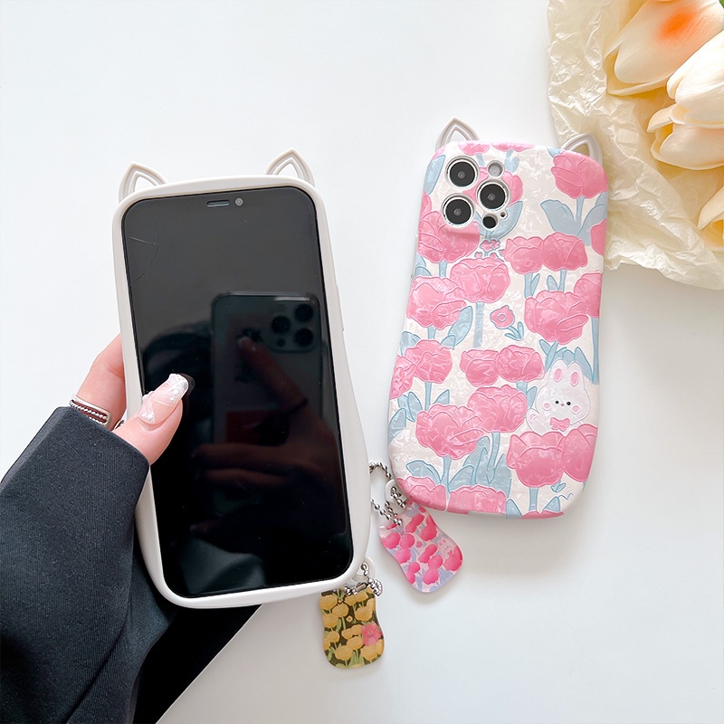 Ốp Điện Thoại TPU Mềm Họa Tiết Bông Hoa 3D Cho iPhone 13 11 12 Pro Max 12Pro 13Pro X XS Max XR 7 8 Plus