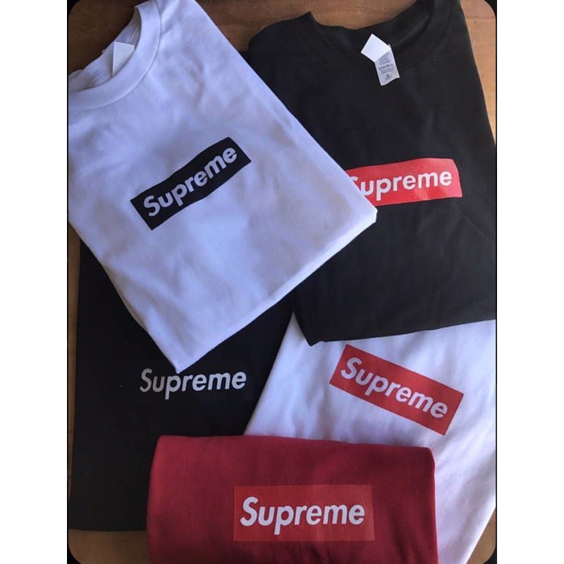 Áo thun cotton 100% cổ tròn Superme