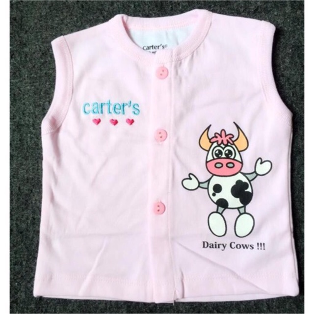Áo gile cotton carter 2 lớp cho bé sơ sinh 1-12 tháng
