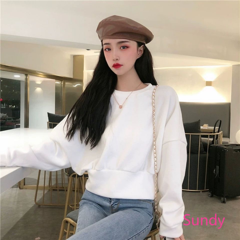 Áo len tay dài cổ chữ V form rộng phong cách Hàn Quốc cho nữ