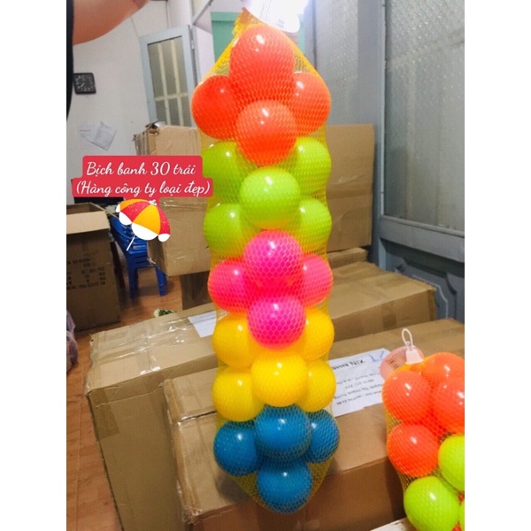 Set 30 Bóng nhựa cho bé đường kính 11cm - Banh nhựa đường kính 11cm